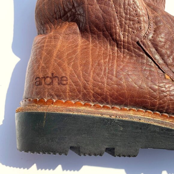 Vintage Arche Men’s Brown Leather Shearling Lined Boots US 10 main image 6